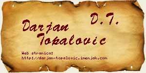 Darjan Topalović vizit kartica